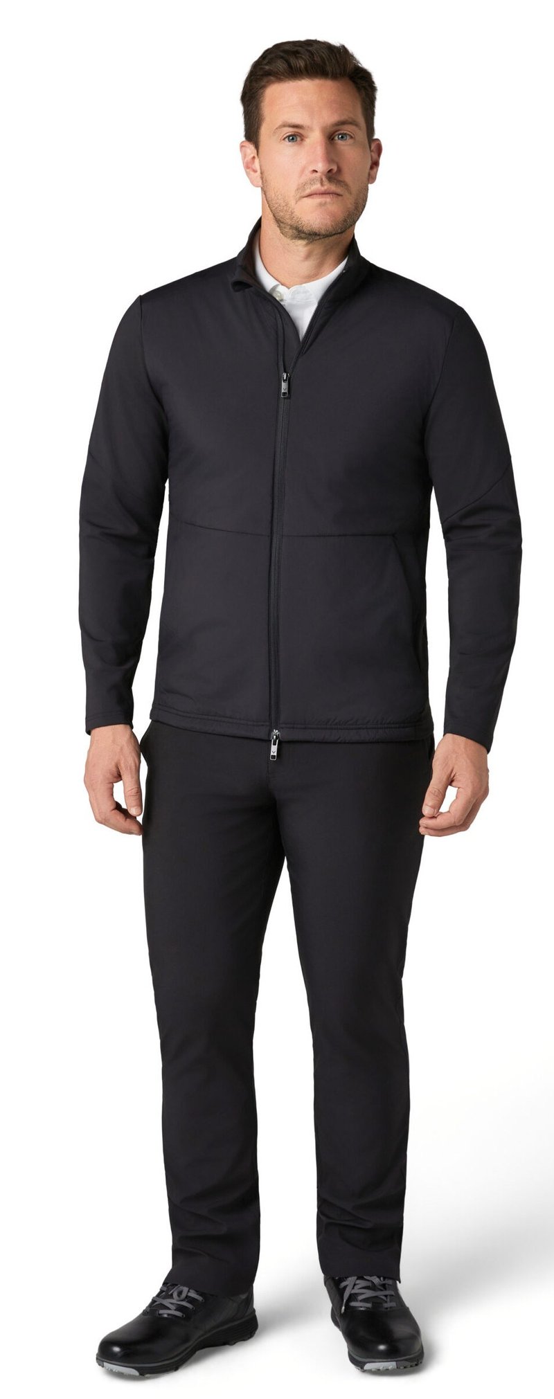 Callaway Mixed Media Full Zip herr jacka, caviar