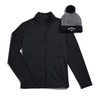 Callaway Mixed Media Full Zip herr jacka, caviar