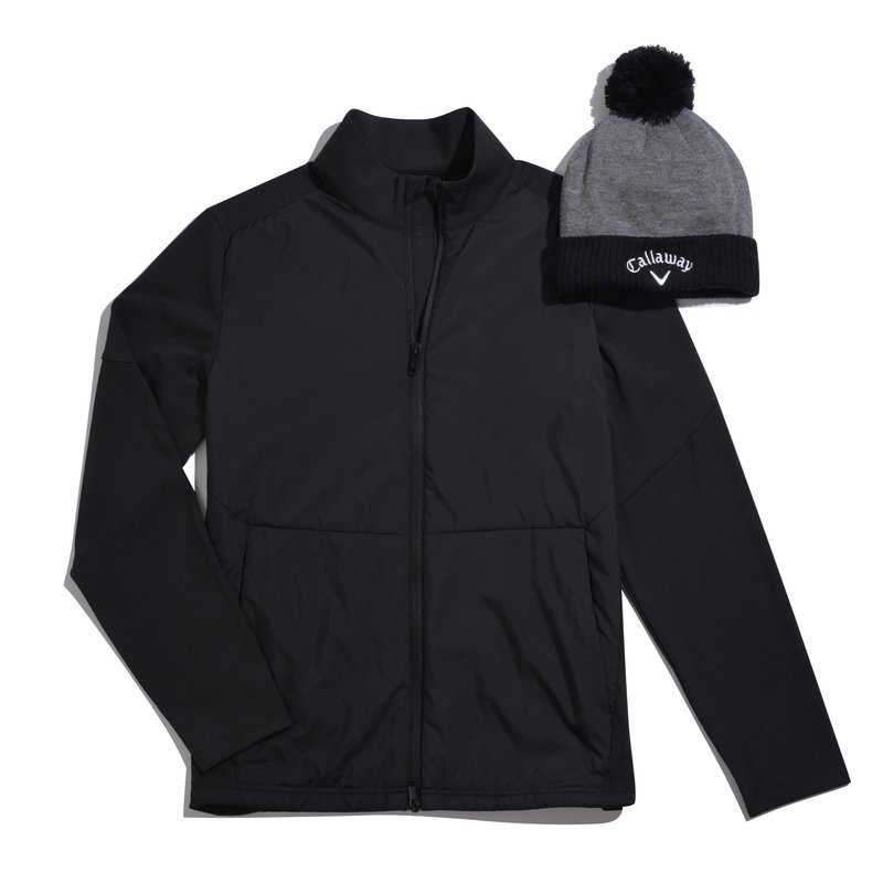 Callaway Mixed Media Full Zip herr jacka, caviar