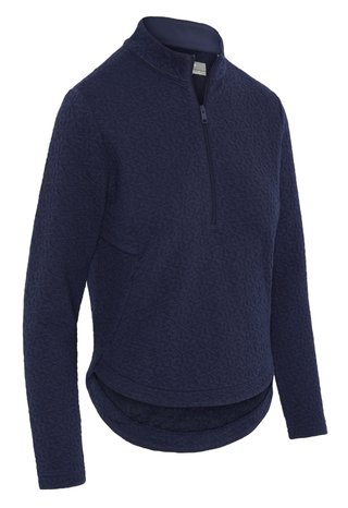 Callaway 1/2 Zip Quilted Knit dam sweatshirt, peacoat