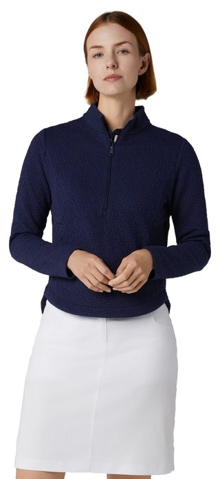 Callaway 1/2 Zip Quilted Knit dam sweatshirt, peacoat
