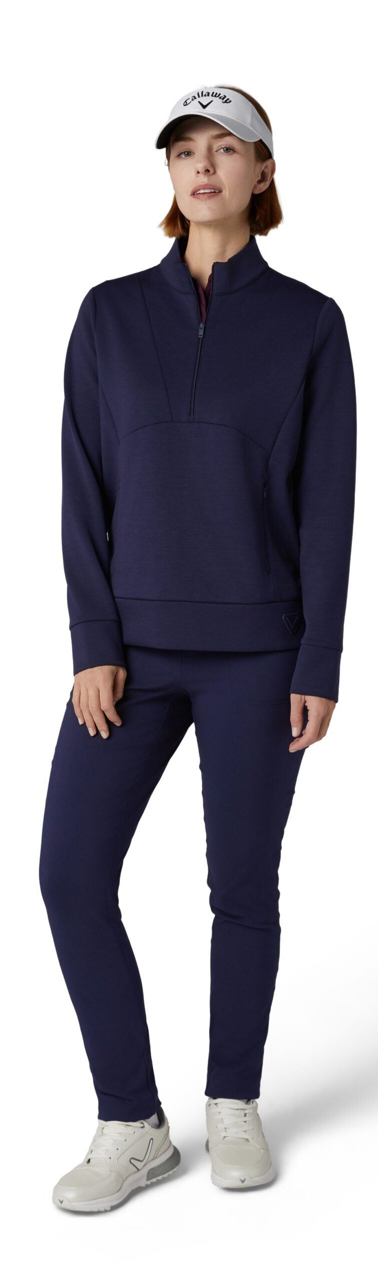 Callaway 1/2 Zip Soft Touch damtröja, peacoat