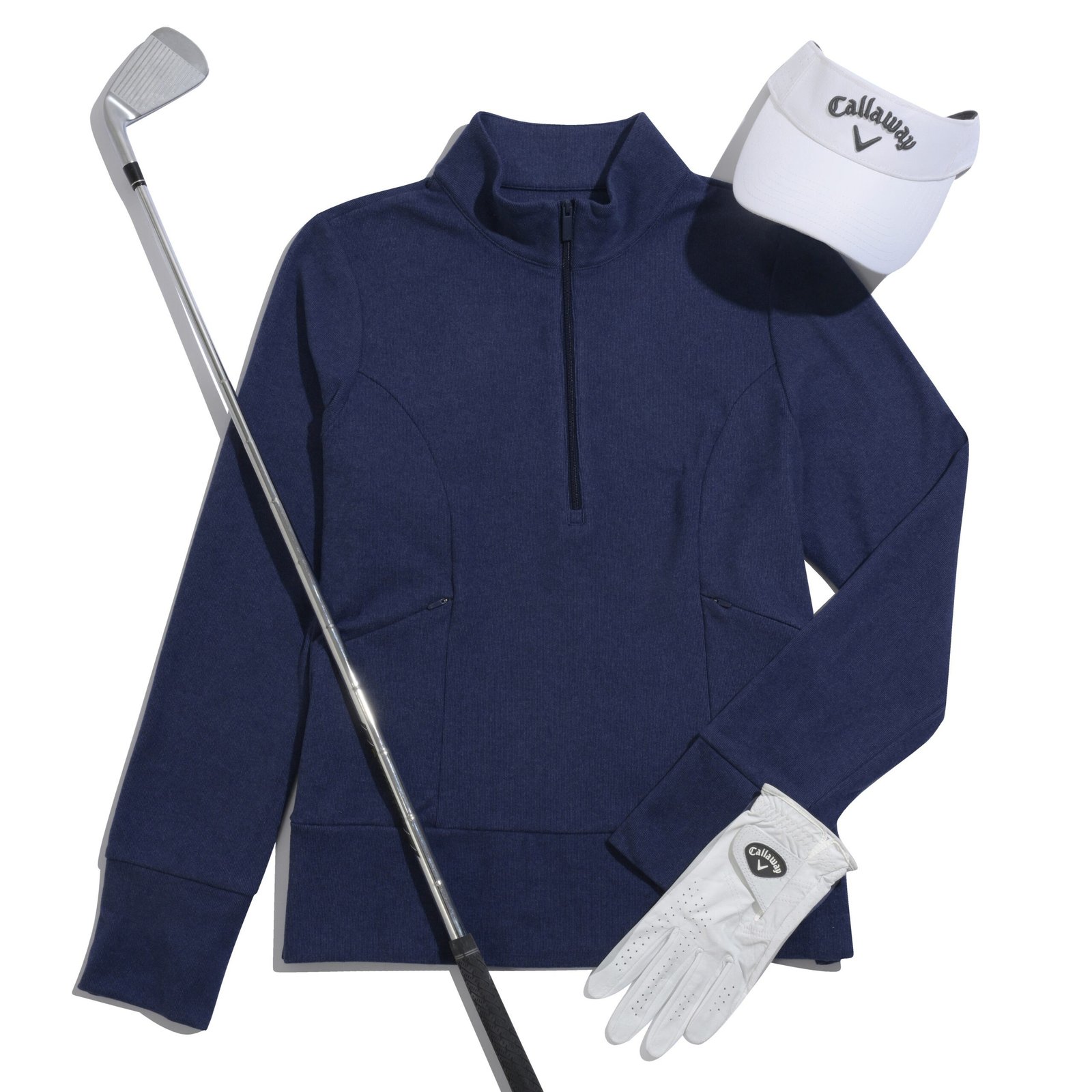Callaway 1/2 Zip Soft Touch damtröja, peacoat