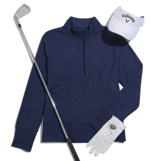Callaway 1/2 Zip Soft Touch damtröja, peacoat