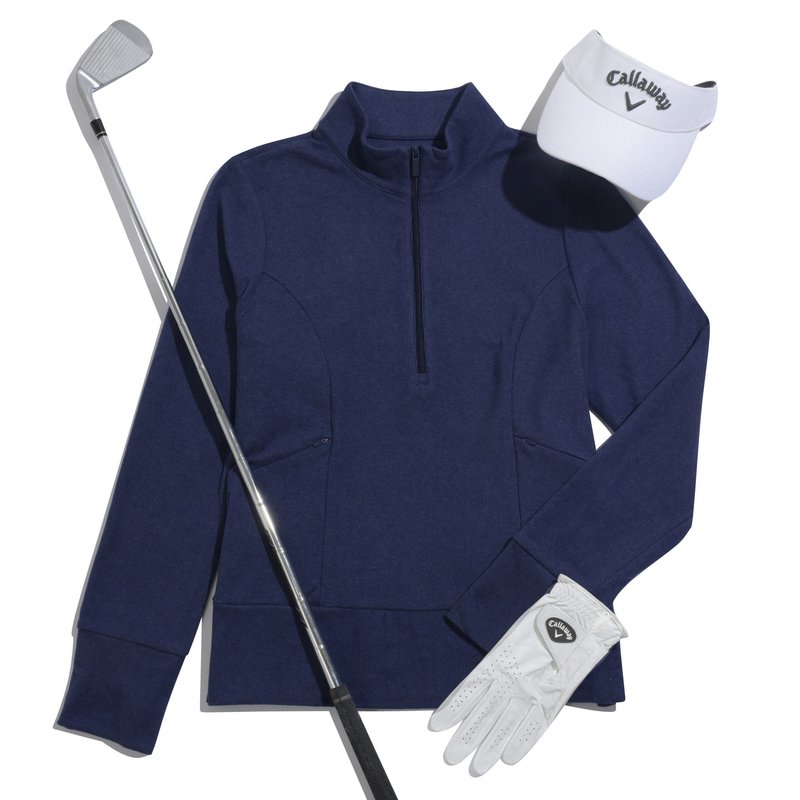 Callaway 1/2 Zip Soft Touch damtröja, peacoat