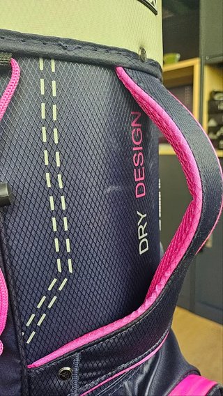 Big Max Dri Lite Silencio 2 Organizer cart bag, steel blue/silver/fuchsia