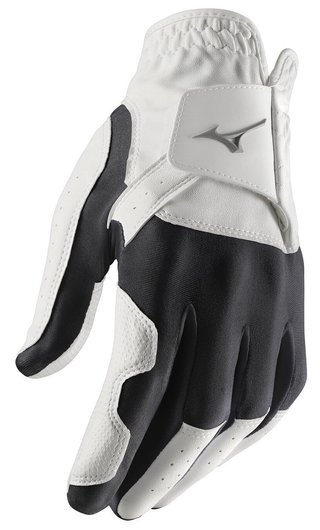 Mizuno Stretch herr golfhandske, vit/svart