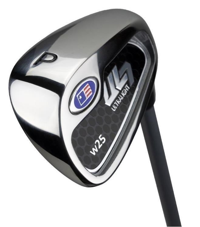 U.S. Kids Golf UL7-42 (107cm) W25 junior golfset, 4 klubbor + ståndbag, svart/gul