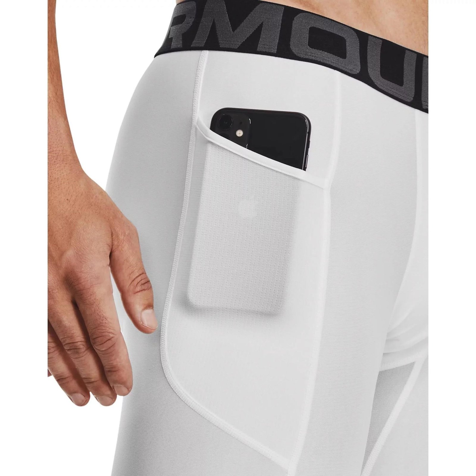 Under Armour HeatGear Shorts herr kompressionsboxers, vit