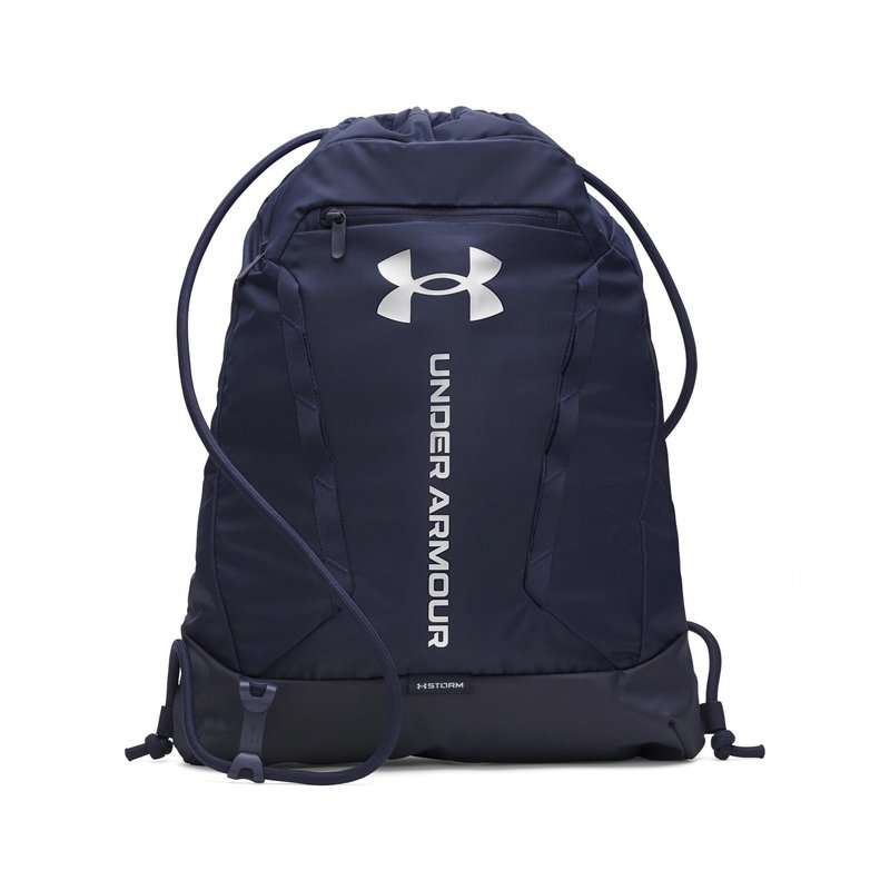 Under Armour Hustle Sackpack bag, midnight navy/metallic silver