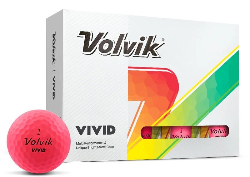 Volvik VIVID golfbollar, rosa
