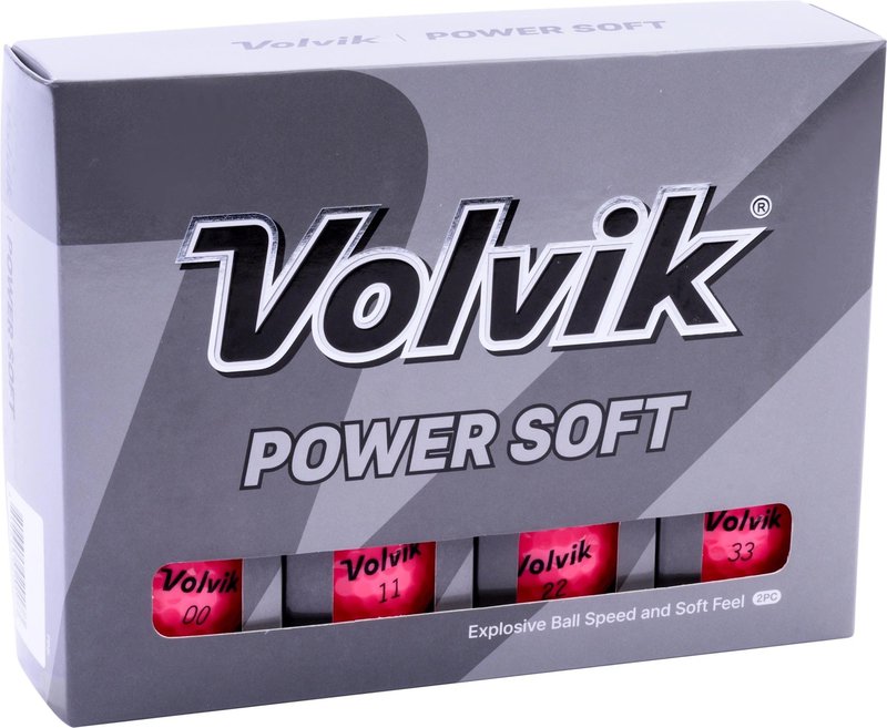 Volvik POWER Soft golfbollar, rosa