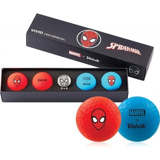 Volvik VIVID MARVEL SPIDERMAN golfbollar, mix färger