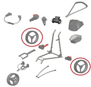 Big Max SPARE PART - Big Max Rear wheel (1PC), grön/svart