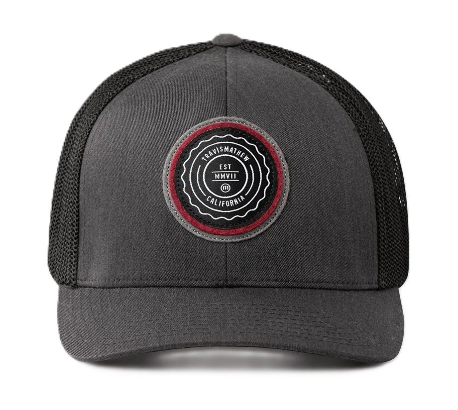 Travis Mathew The Patch herr keps, heather grey pinstripe