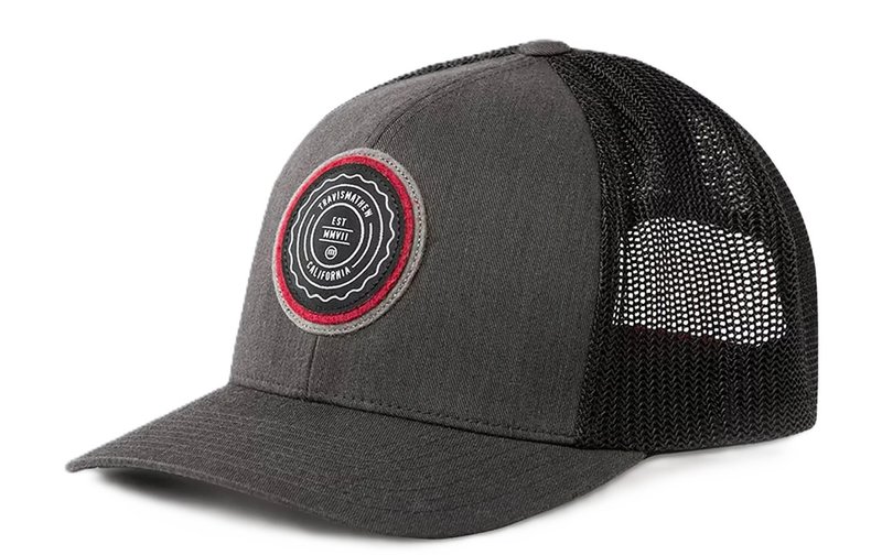 Travis Mathew The Patch herr keps, heather grey pinstripe