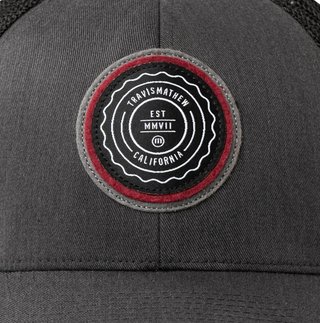 Travis Mathew The Patch herr keps, heather grey pinstripe