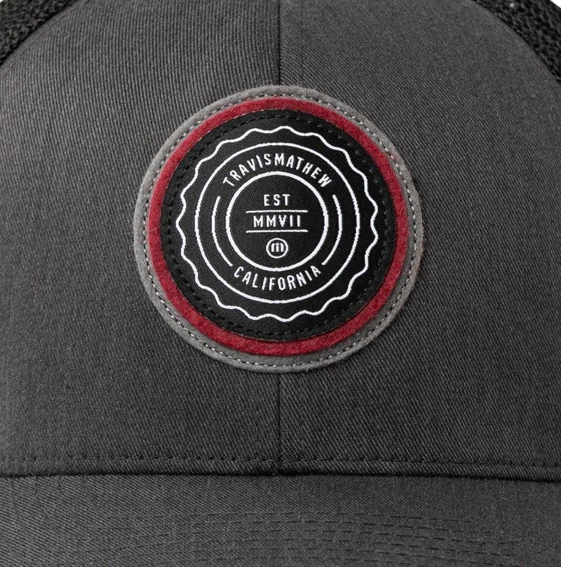 Travis Mathew The Patch herr keps, heather grey pinstripe