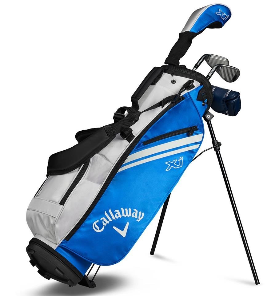 Callaway XJ-1 5PC junior golfset, grafit, + stand bag, blå/vit