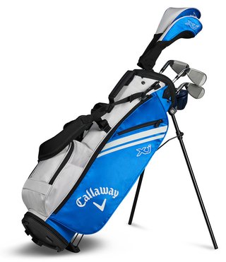 Callaway XJ-2 7PC junior golfset, stål, + ställväska, blå/vit