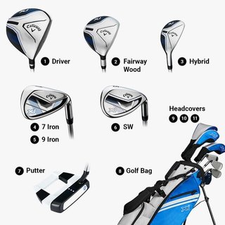Callaway XJ-3 8PC junior golfset, stål/grafit