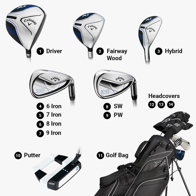 Callaway XT 26 11PC junior golfset, stål/grafit