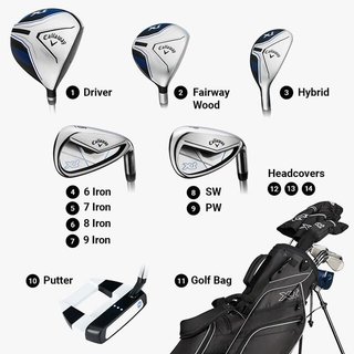 Callaway XT 26 11PC junior golfset, stål/grafit