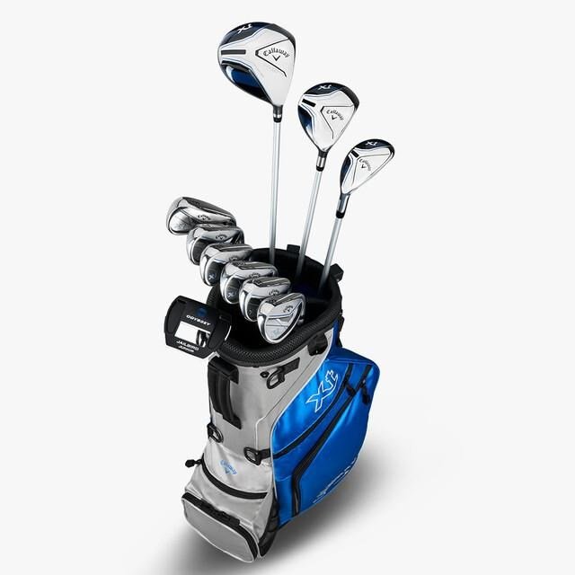Callaway XT 26 11PC junior golfset, grafit, + stand bag, blå/vit