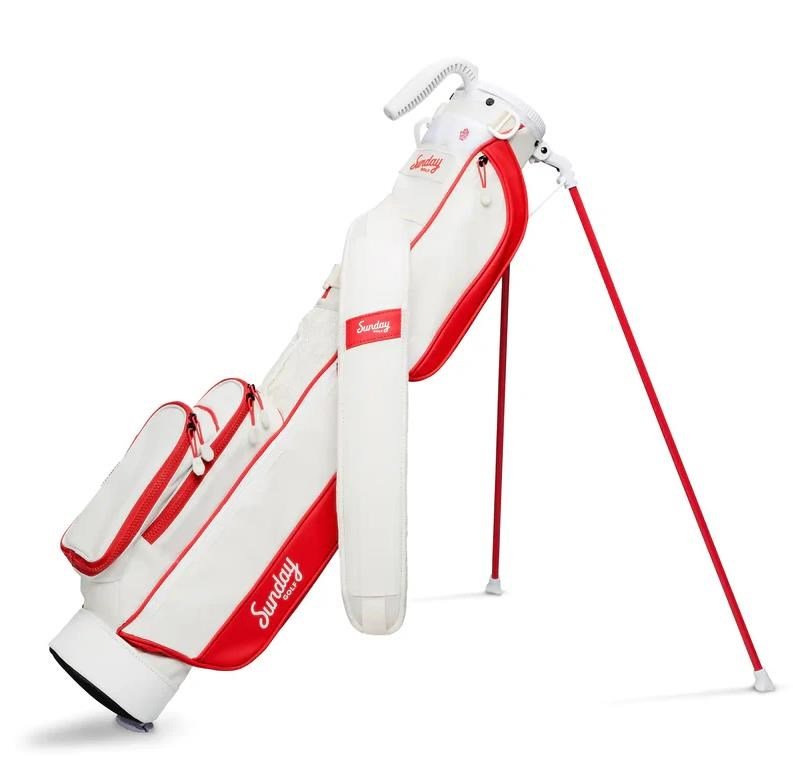 Sunday Golf Loma pencil bag, röd/off white