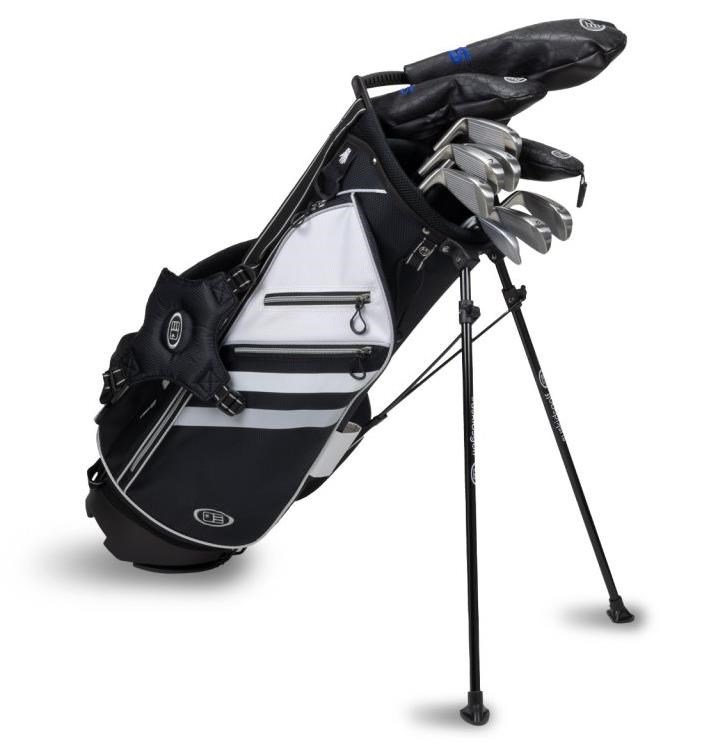 U.S. Kids Golf TS5-57 (145cm) 10-Club Combo junior golfset, stål, stand bag, svart/vit