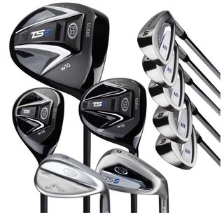 U.S. Kids Golf TS5-57 (145cm) 10-Club Combo junior golfset, stål, stand bag, svart/vit