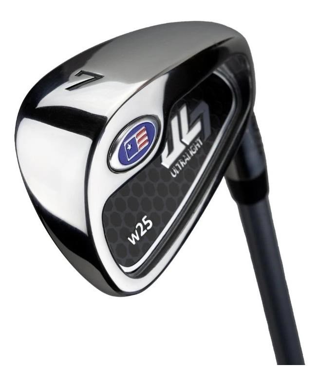 U.S. Kids Golf UL7-42 (107cm) 4-Club junior golfset, grafit, + ställväska, vit/rosa