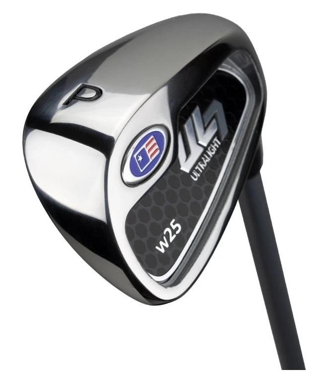 U.S. Kids Golf UL7-42 (107cm) 4-Club junior golfset, grafit, + ställväska, vit/rosa