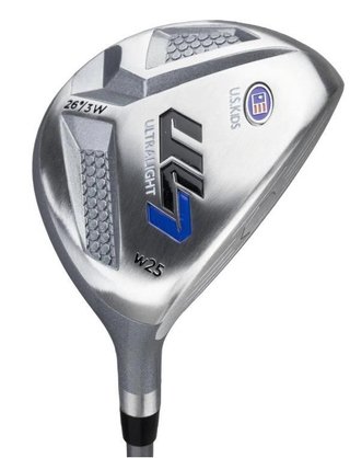 U.S. Kids Golf UL7-45 (114cm) junior golfset, grafit, stand bag, svart/blå