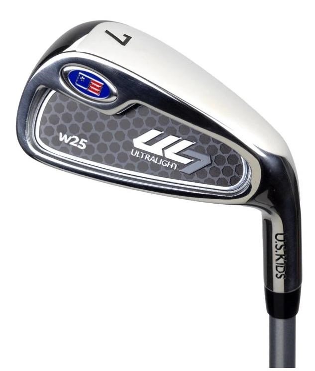 U.S. Kids Golf UL7-45 (114cm) junior golfset, grafit, stand bag, svart/blå