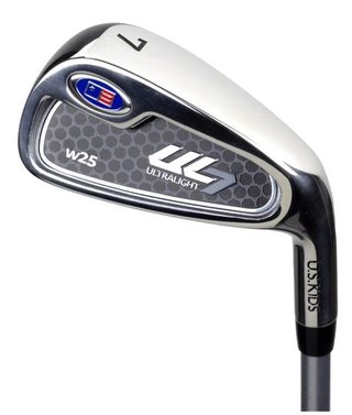 U.S. Kids Golf UL7-45 (114cm) junior golfset, grafit, stand bag, svart/blå