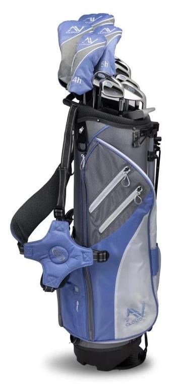 U.S. Kids Golf AV Cloud-60 (152cm) 11-Club junior golfset, grafit, + stand bag, grå/vit/blå