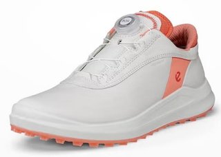 Ecco Core BOA dam golfskor, vit/burnt coral