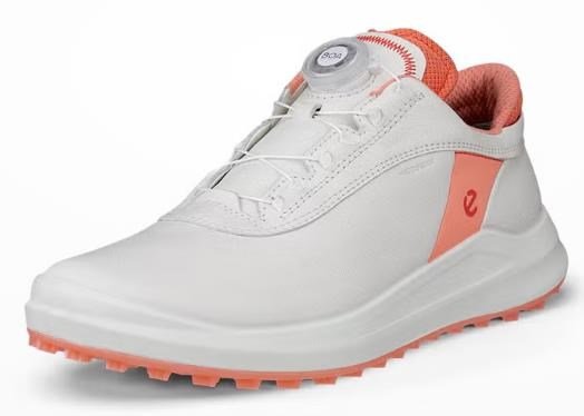 Ecco Core BOA dam golfskor, vit/burnt coral