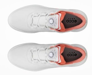 Ecco Core BOA dam golfskor, vit/burnt coral