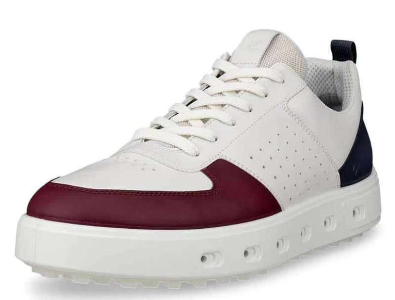 Ecco Street 720 dam golfskor, dark ruby/white/marine