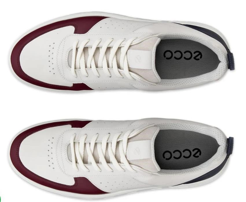 Ecco Street 720 dam golfskor, dark ruby/white/marine