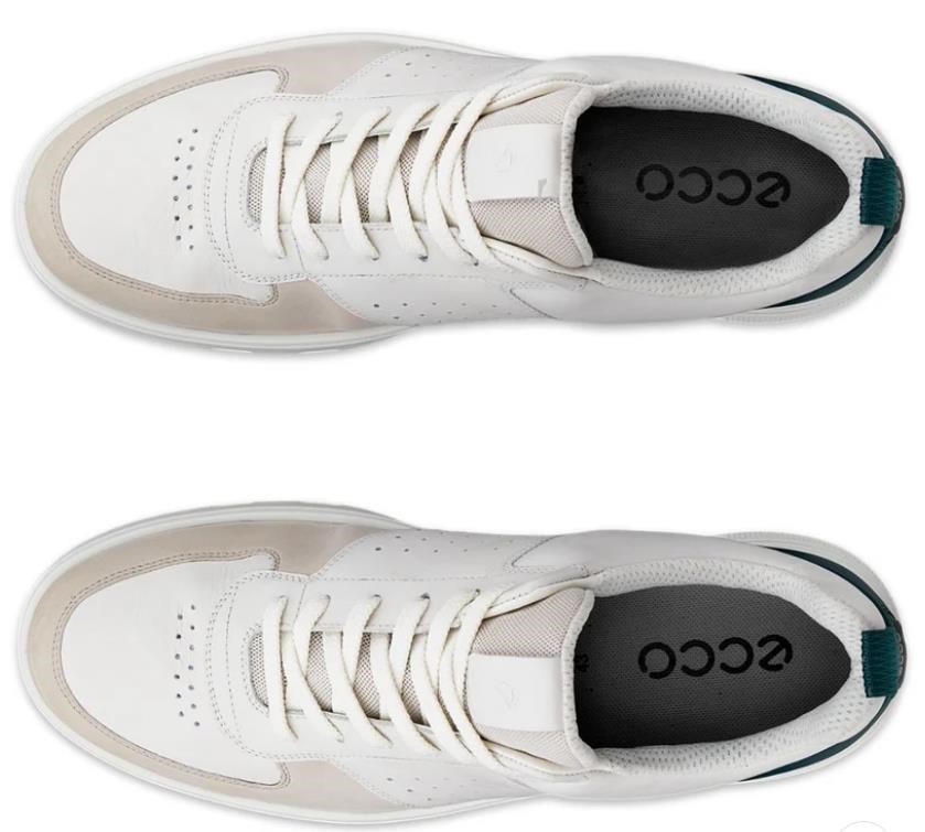 Ecco Street 720 herr golfskor, gravel/white/baygreen