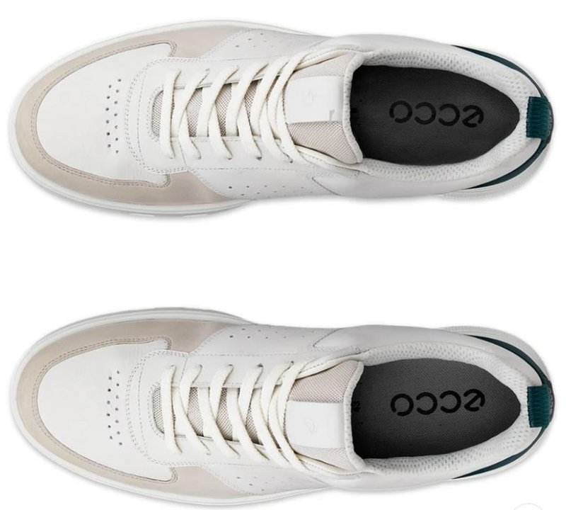 Ecco Street 720 herr golfskor, gravel/white/baygreen