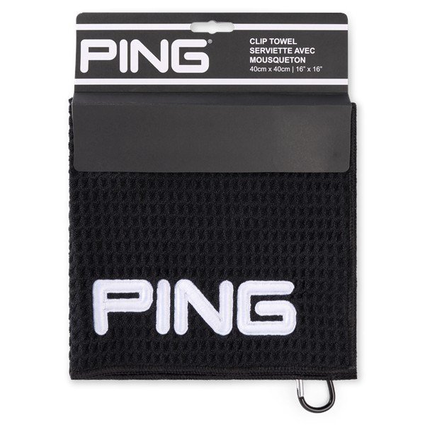 PING Ping Clip golfhandduk, svart