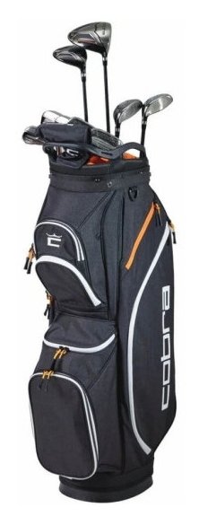 Cobra Fly-XL 2 Black Gold herr half golfset 2025, grafit + standbag