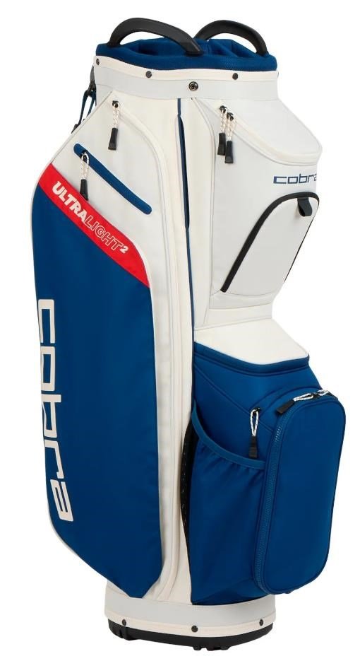 Cobra Ultralight 2 cart bag, sugared almond/estate blue/pop red