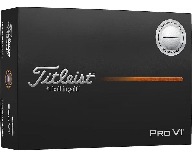 Titleist Pro V1 golfbollar 2025 (12 bollar), Performance Alignment BLACK