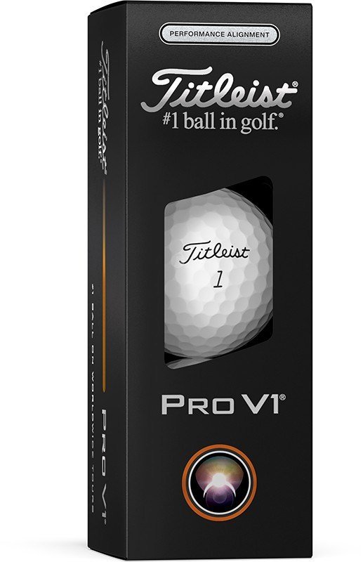 Titleist Pro V1 golfbollar 2025 (12 bollar), Performance Alignment BLACK