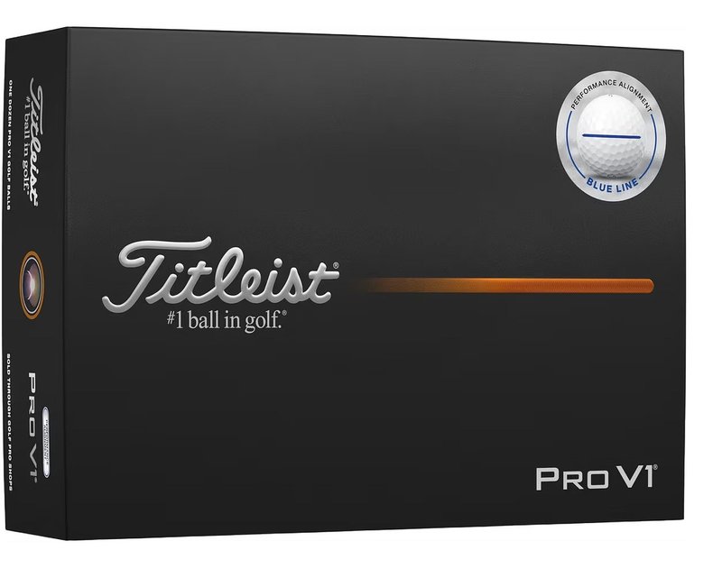 Titleist Pro V1 golfbollar 2025 (12 bollar), Performance Alignment Blue